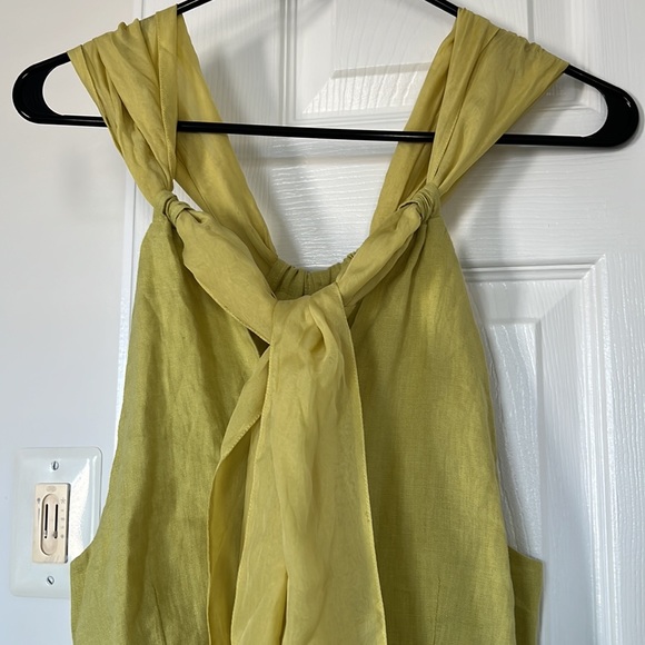 LinenHalter maxi dress with chiffon ties - Picture 5 of 5
